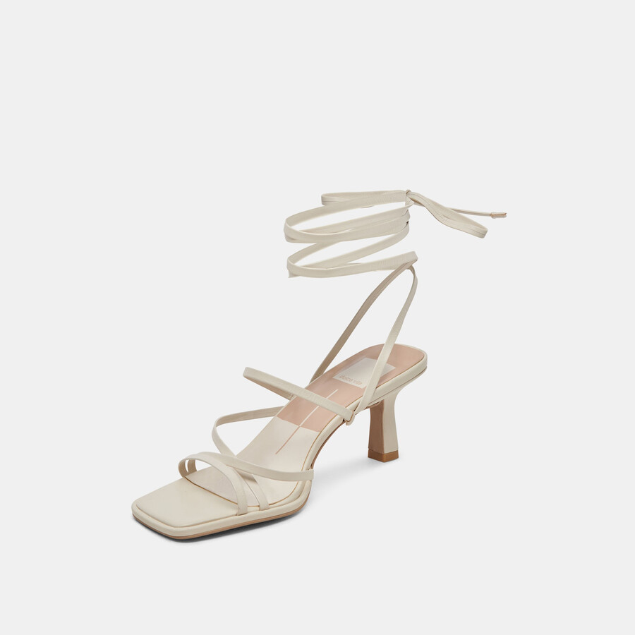 malabo heels ivory leather