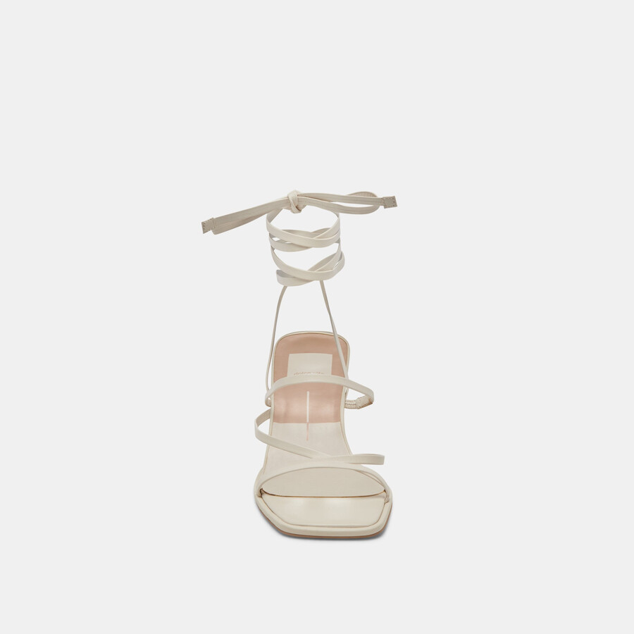 malabo heels ivory leather