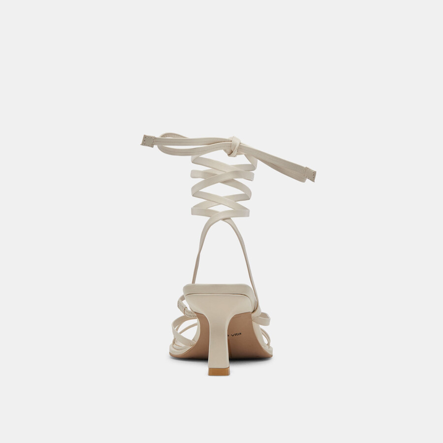 malabo heels ivory leather