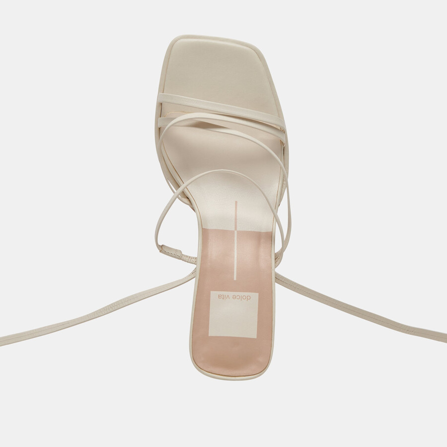 malabo heels ivory leather