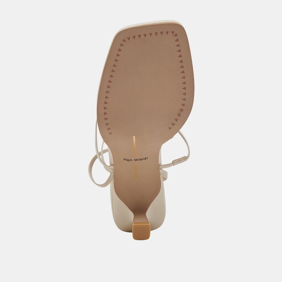 malabo heels ivory leather