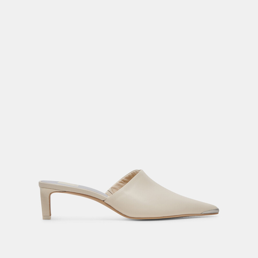 lexy heels ivory leather