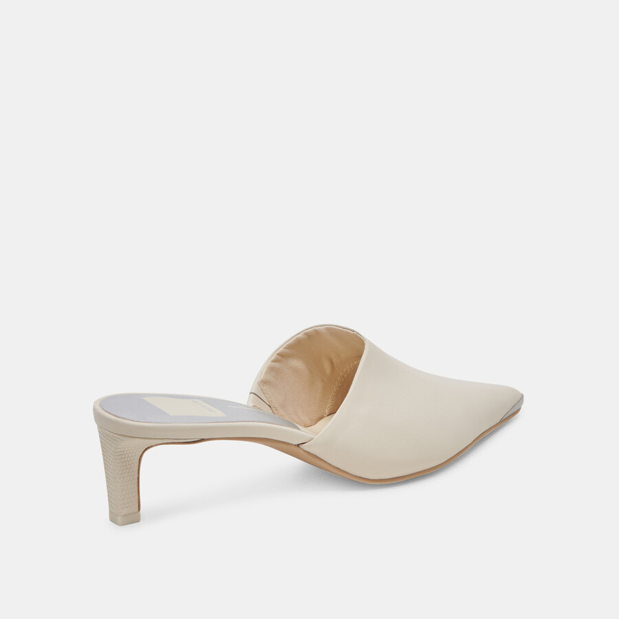 lexy heels ivory leather
