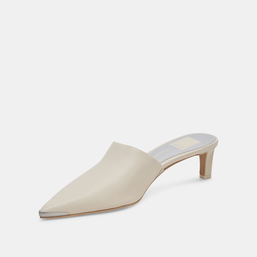 lexy heels ivory leather