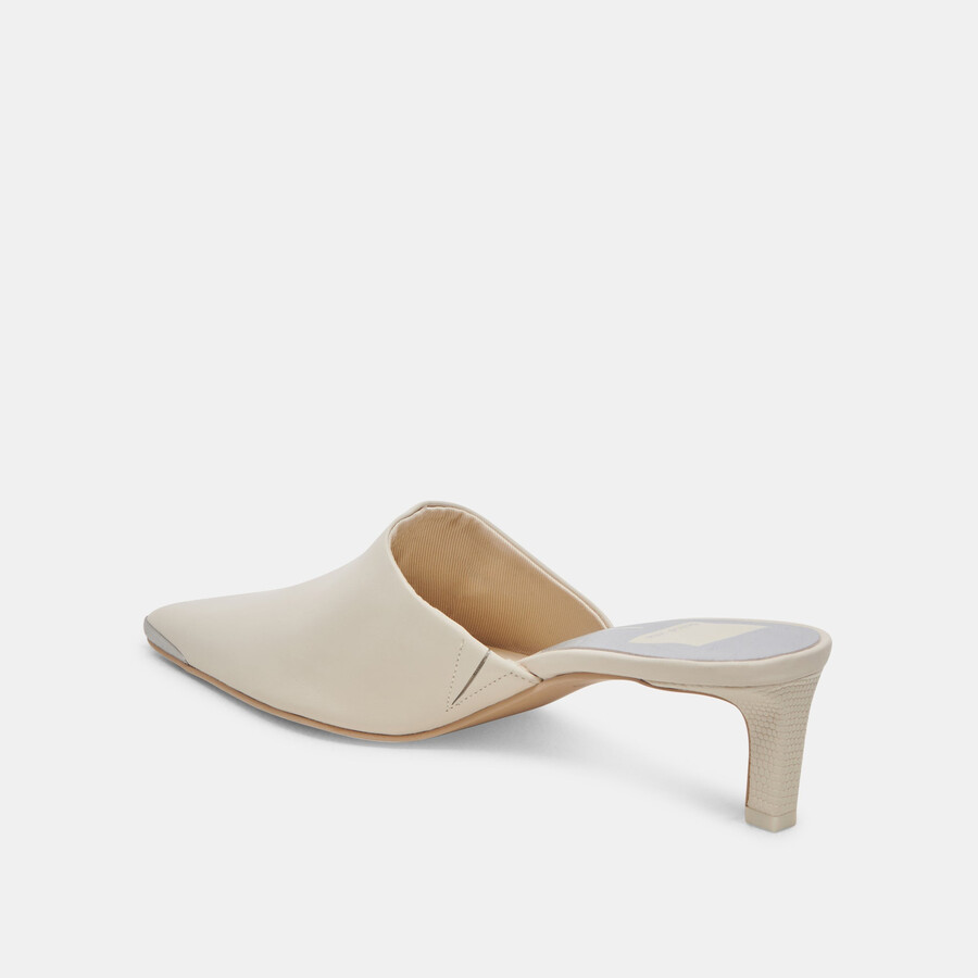 lexy heels ivory leather
