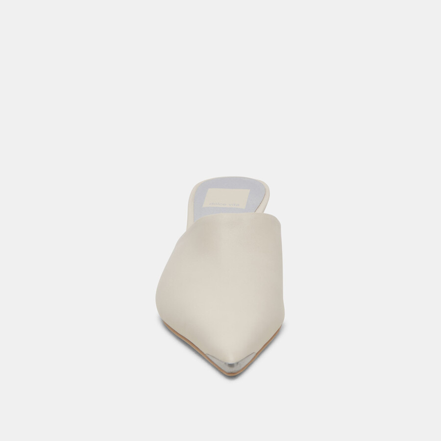 lexy heels ivory leather