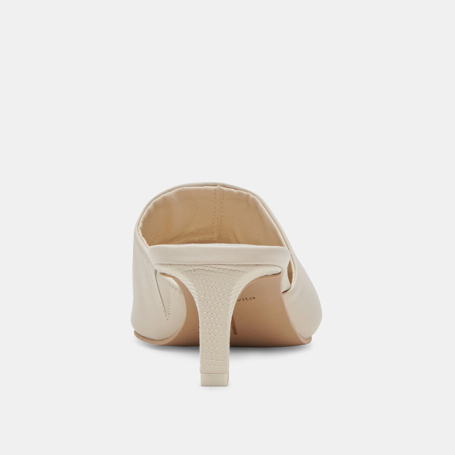 lexy heels ivory leather