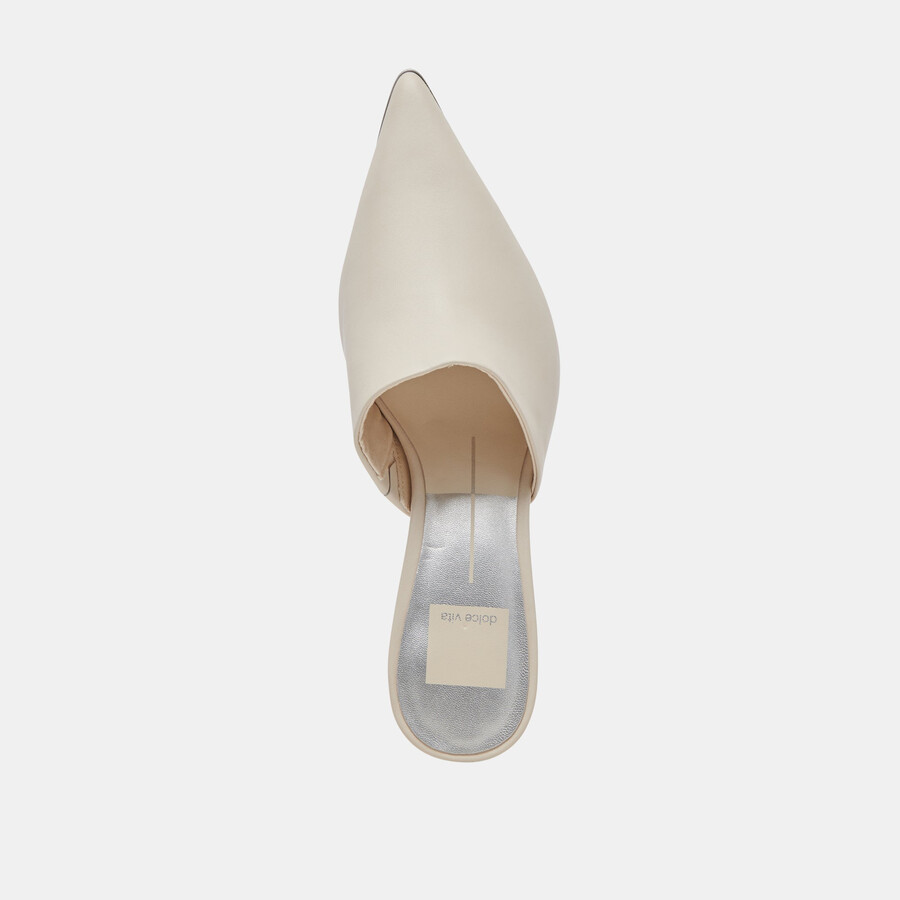 lexy heels ivory leather