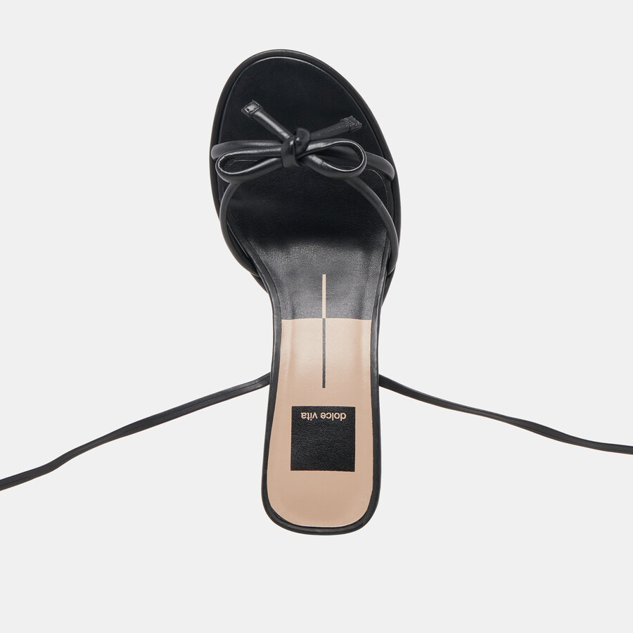 maison heels black leather