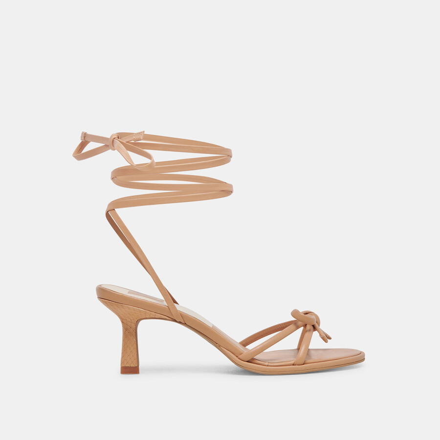 maison heels light tan leather