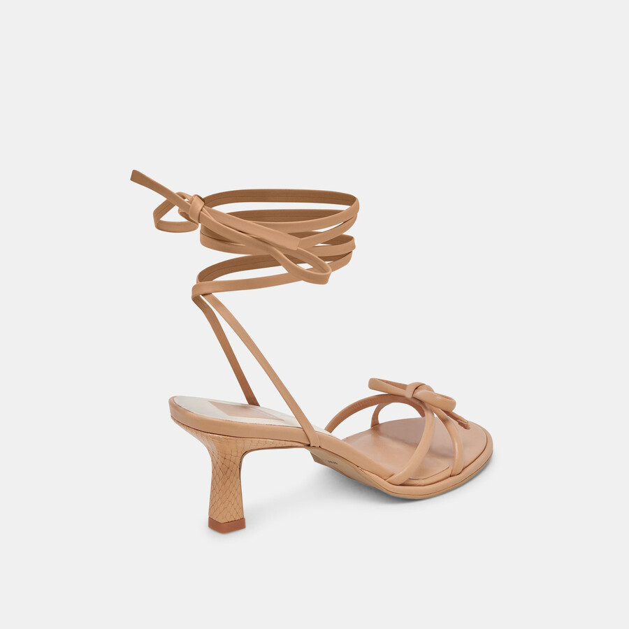 maison heels light tan leather