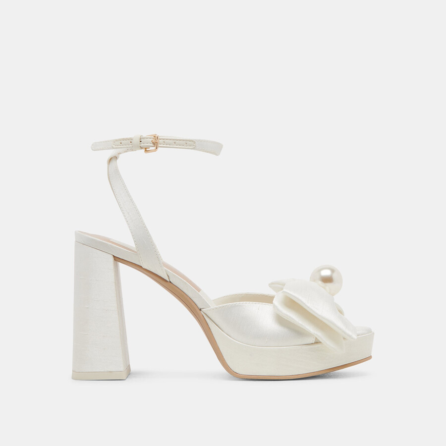 patton heels ivory satin