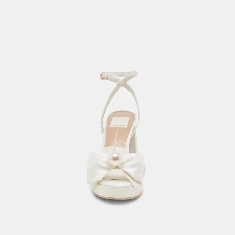 patton heels ivory satin