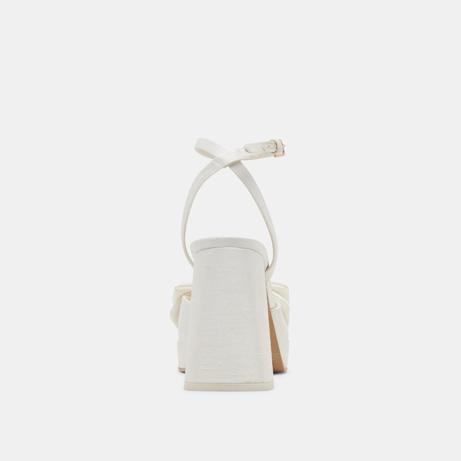 patton heels ivory satin