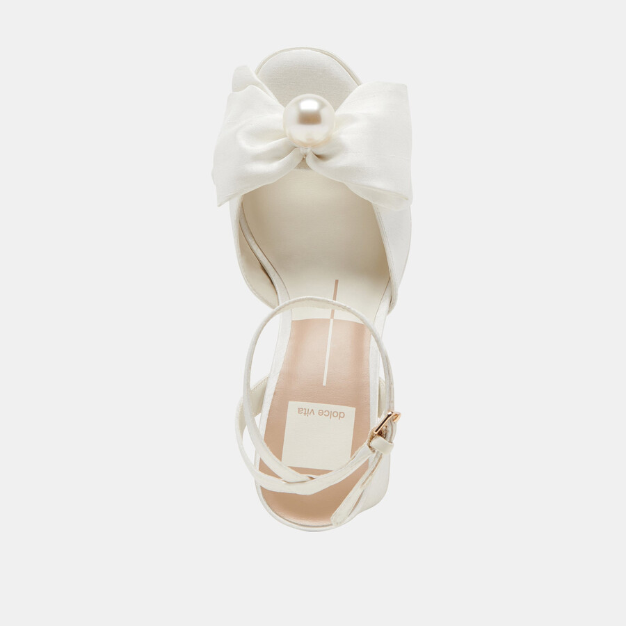 patton heels ivory satin