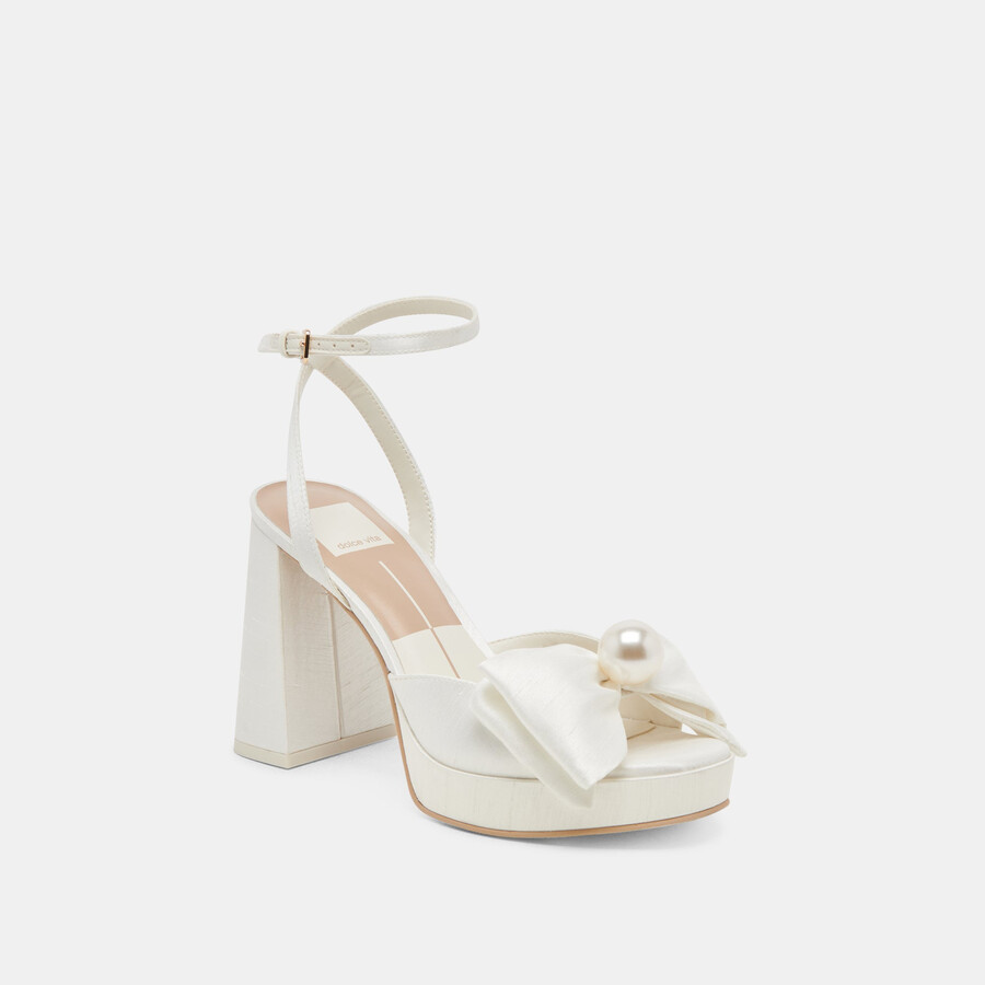 patton heels ivory satin