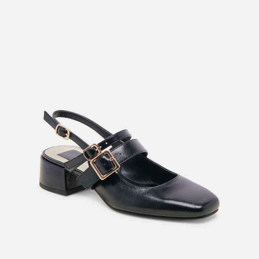 patzy heels midnight crinkle patent leather