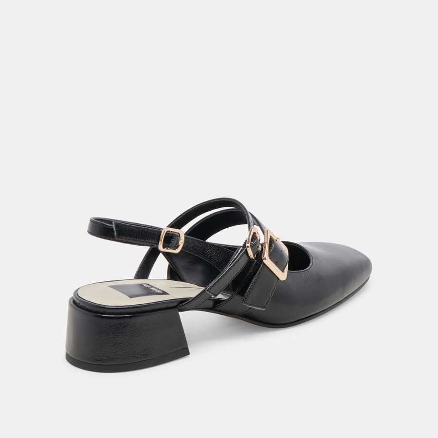 patzy heels midnight crinkle patent leather