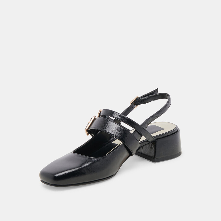 patzy heels midnight crinkle patent leather