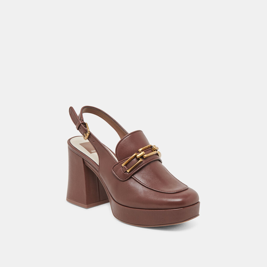 sirus heels chocolate leather