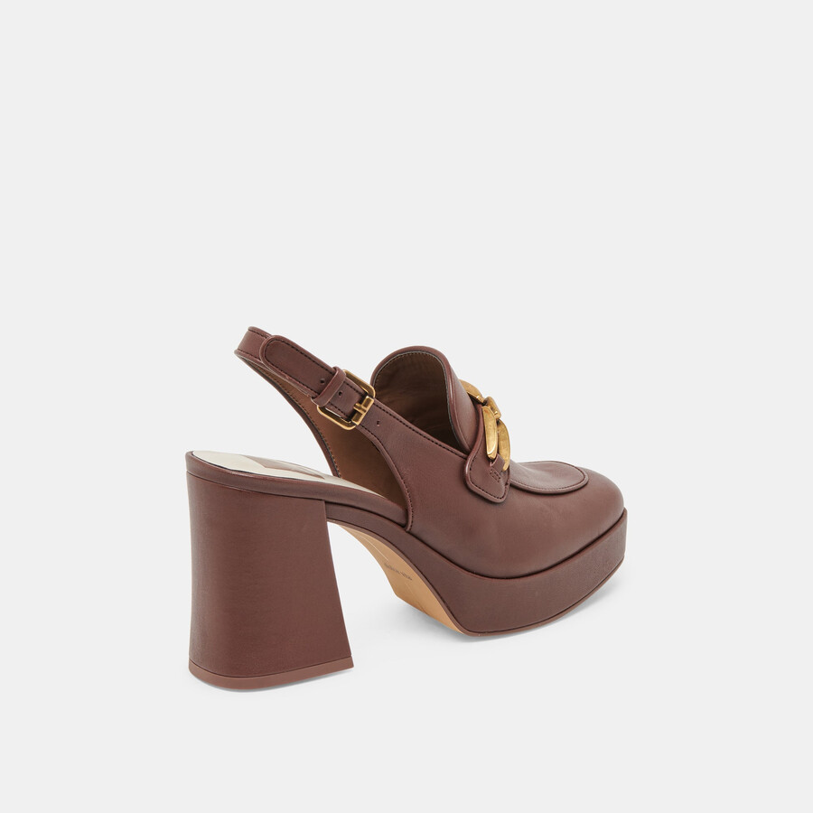 sirus heels chocolate leather