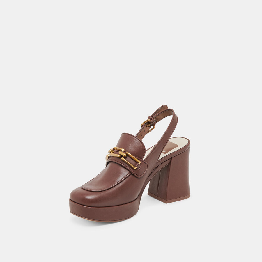 sirus heels chocolate leather