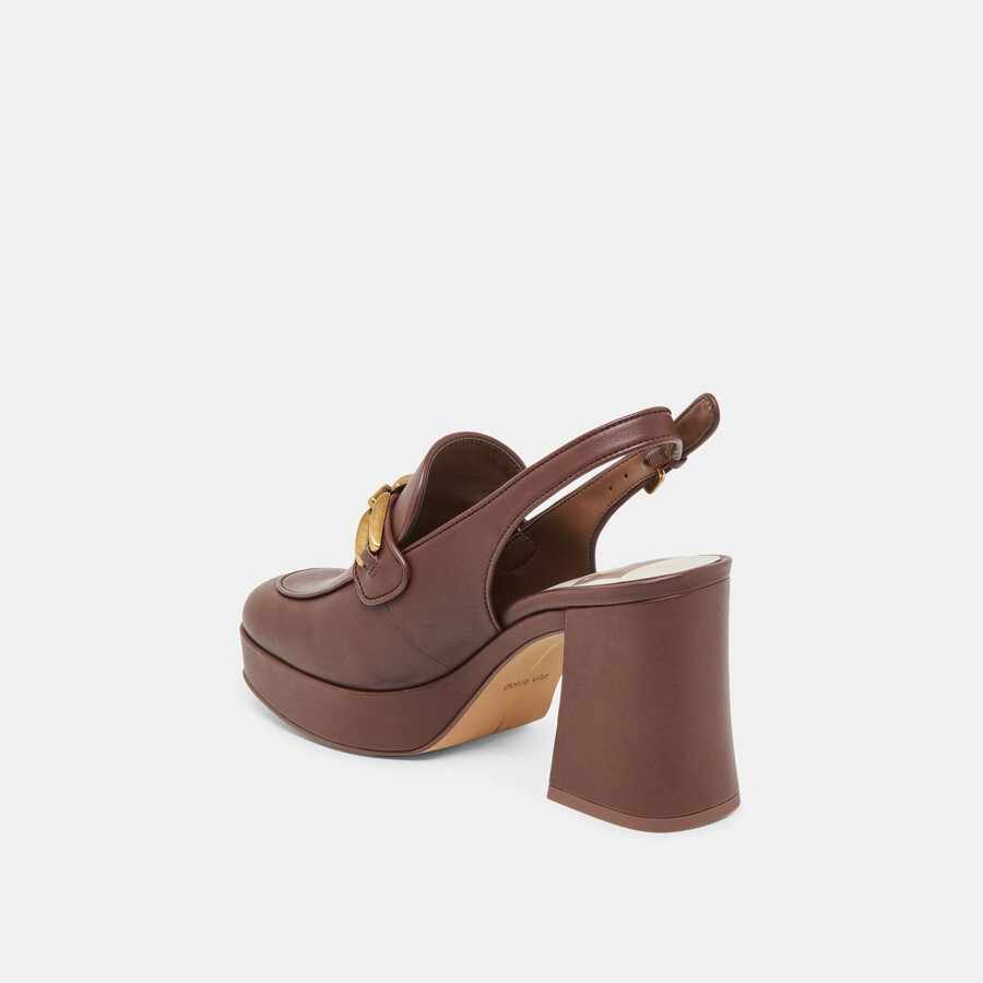 sirus heels chocolate leather