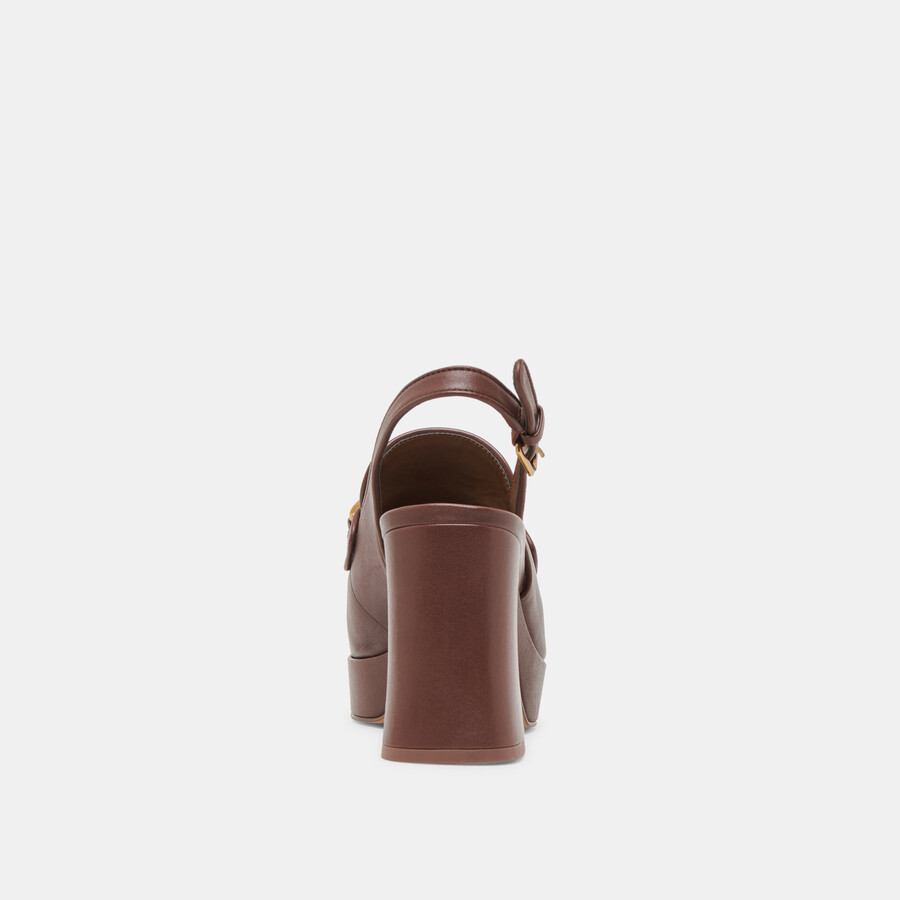 sirus heels chocolate leather