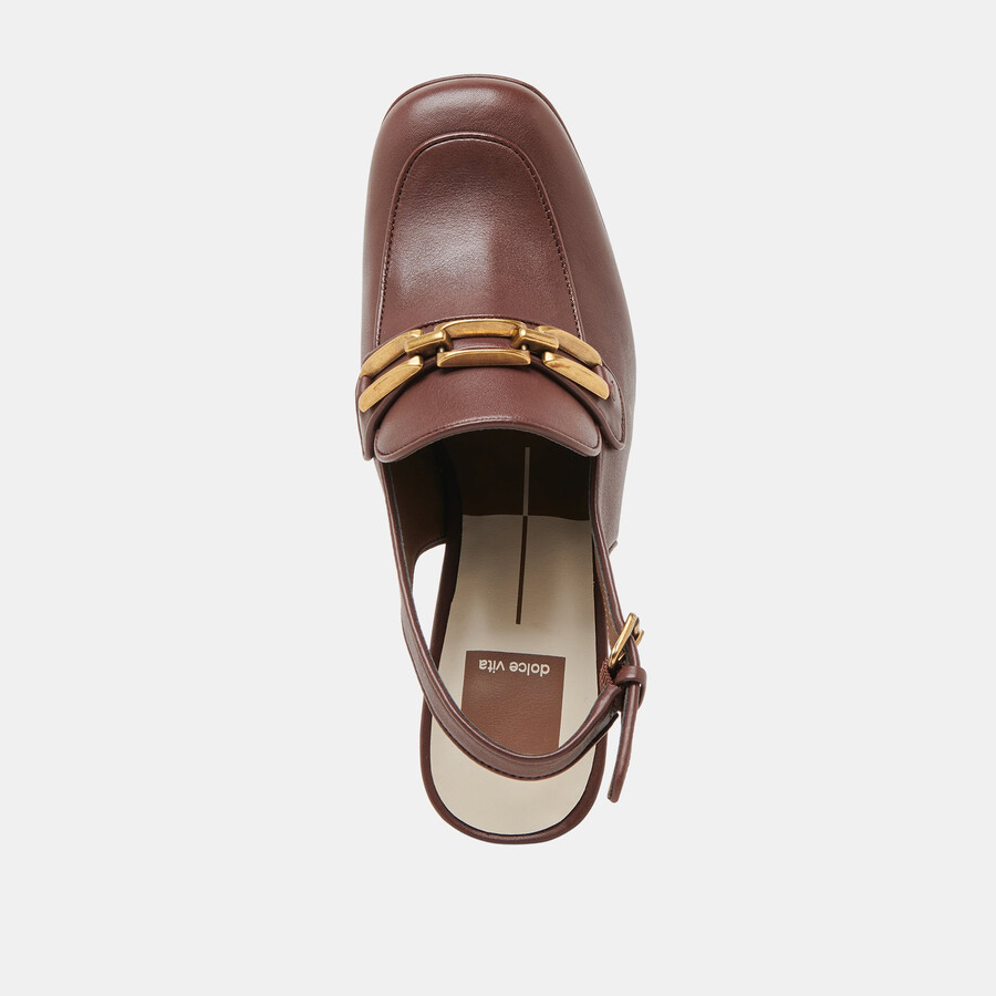 sirus heels chocolate leather