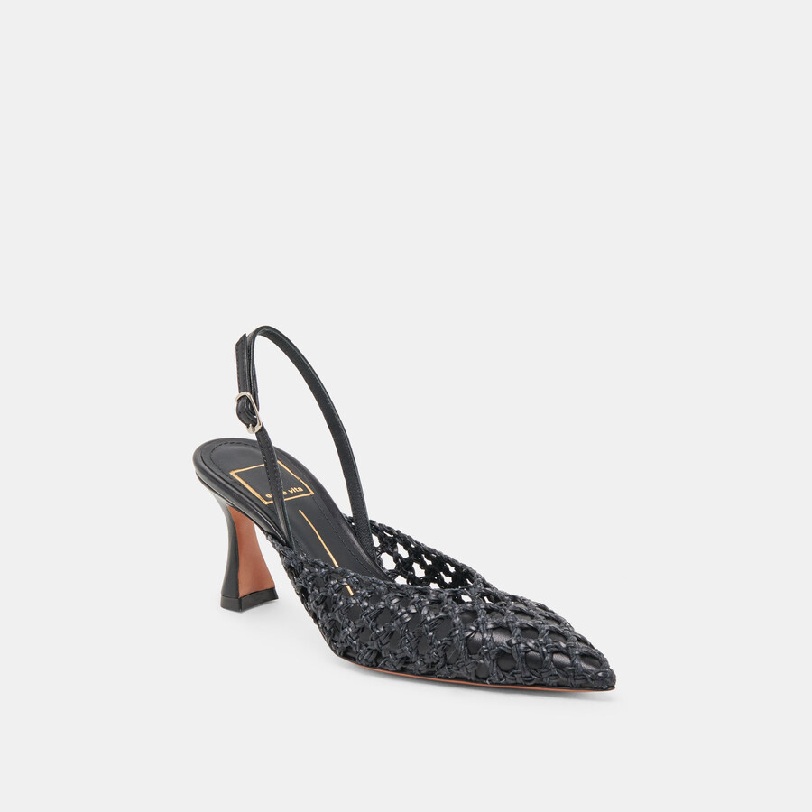 gloria heels black woven