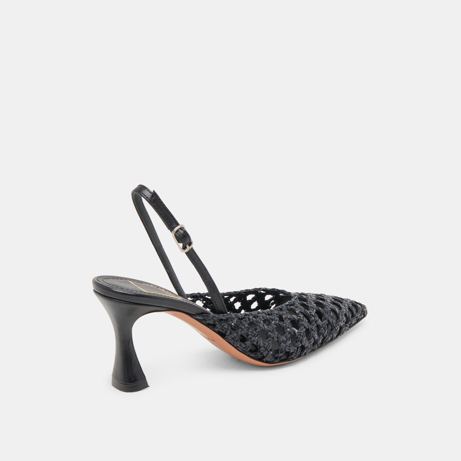 gloria heels black woven
