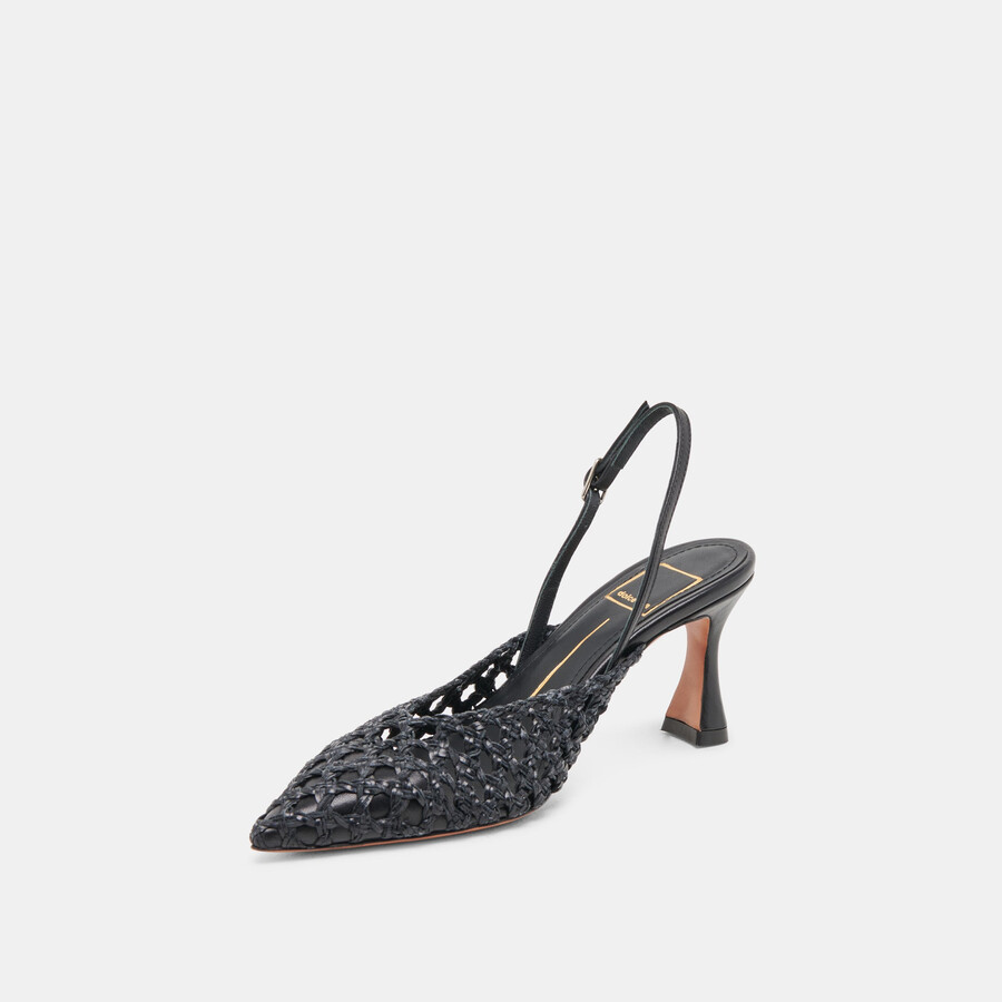 gloria heels black woven