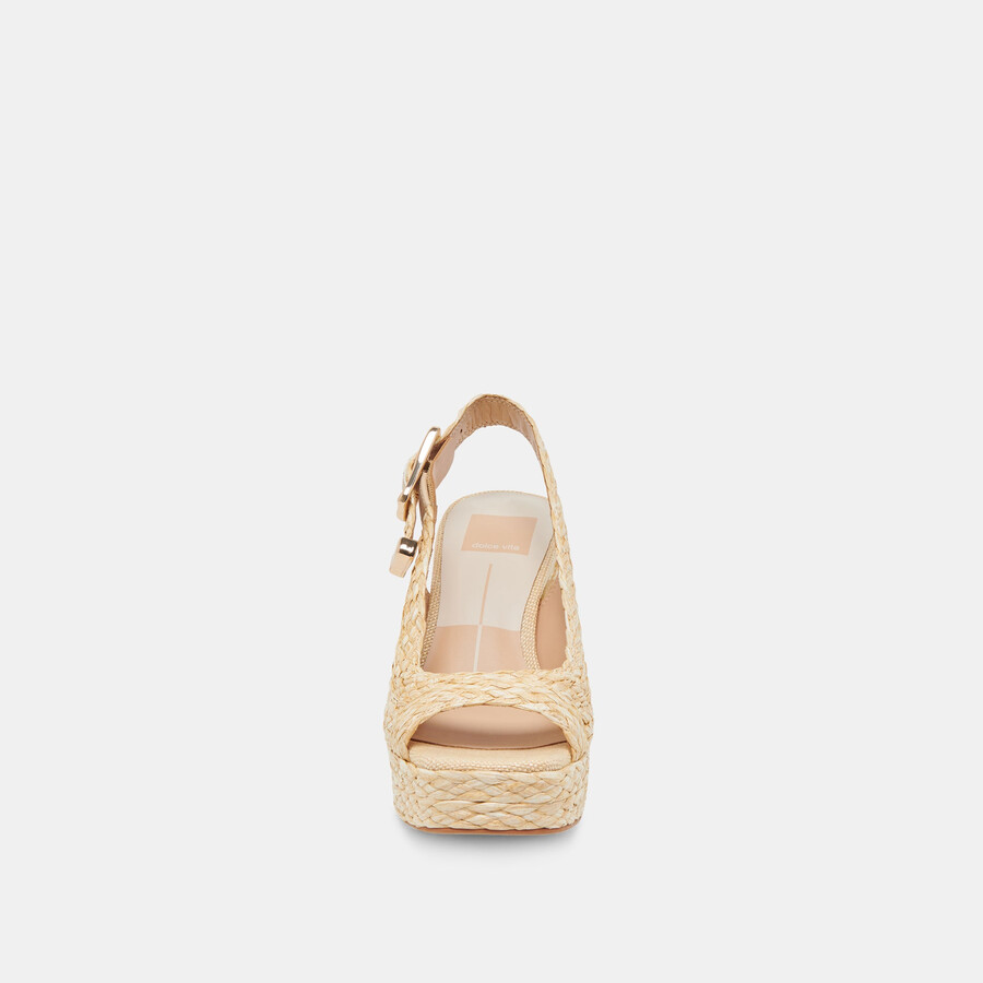 flores heels natural raffia