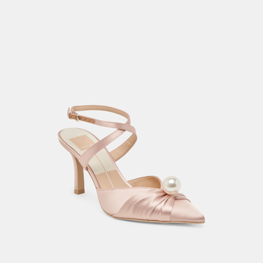 kaysey heels lt blush satin
