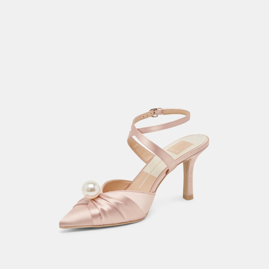 kaysey heels lt blush satin