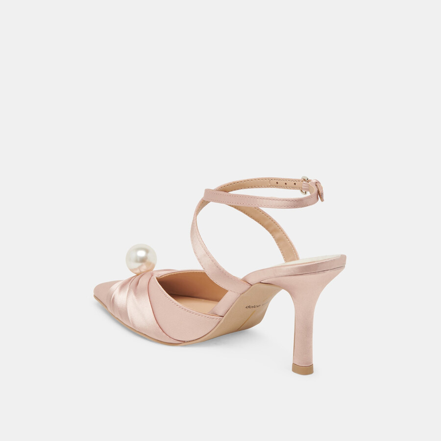 kaysey heels lt blush satin