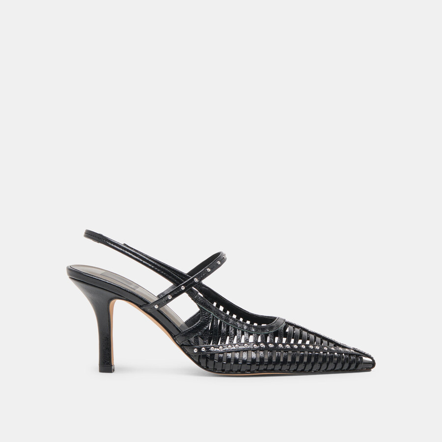 hensal heels midnight crinkle patent