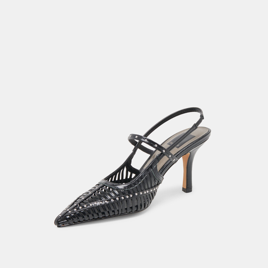 hensal heels midnight crinkle patent
