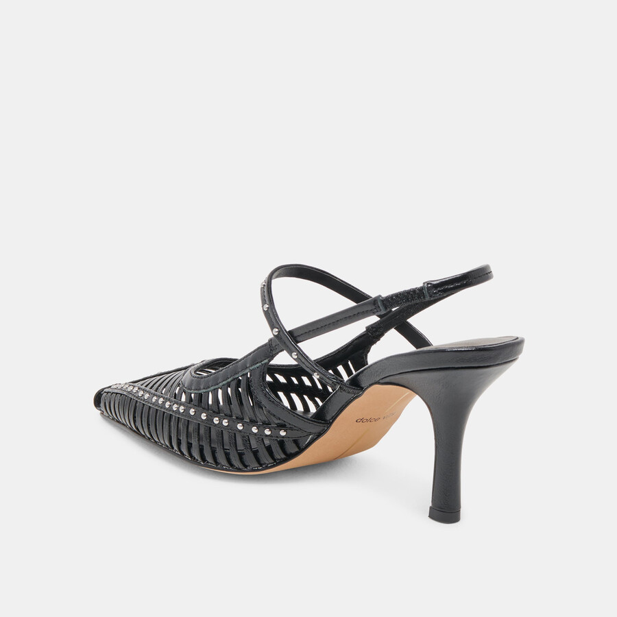 hensal heels midnight crinkle patent