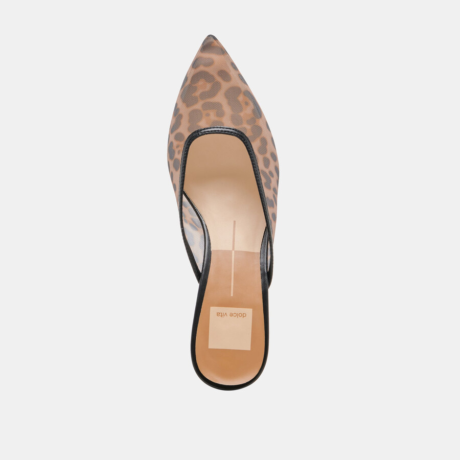 cleo heels dk leopard mesh