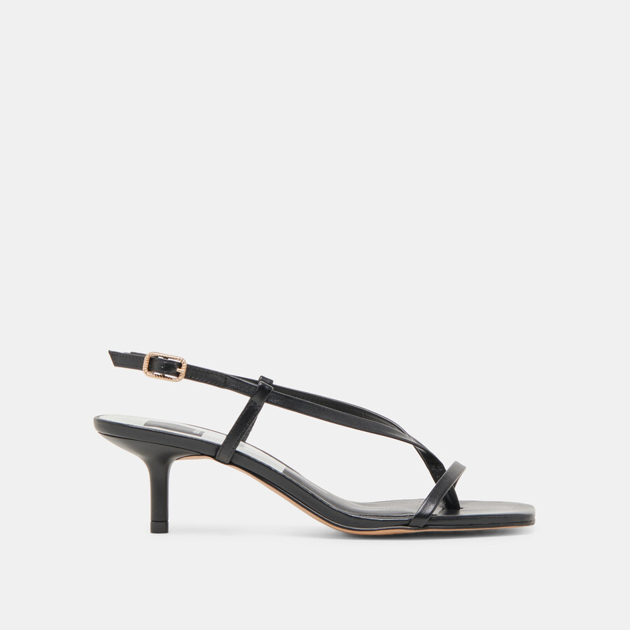 laury heels black leather