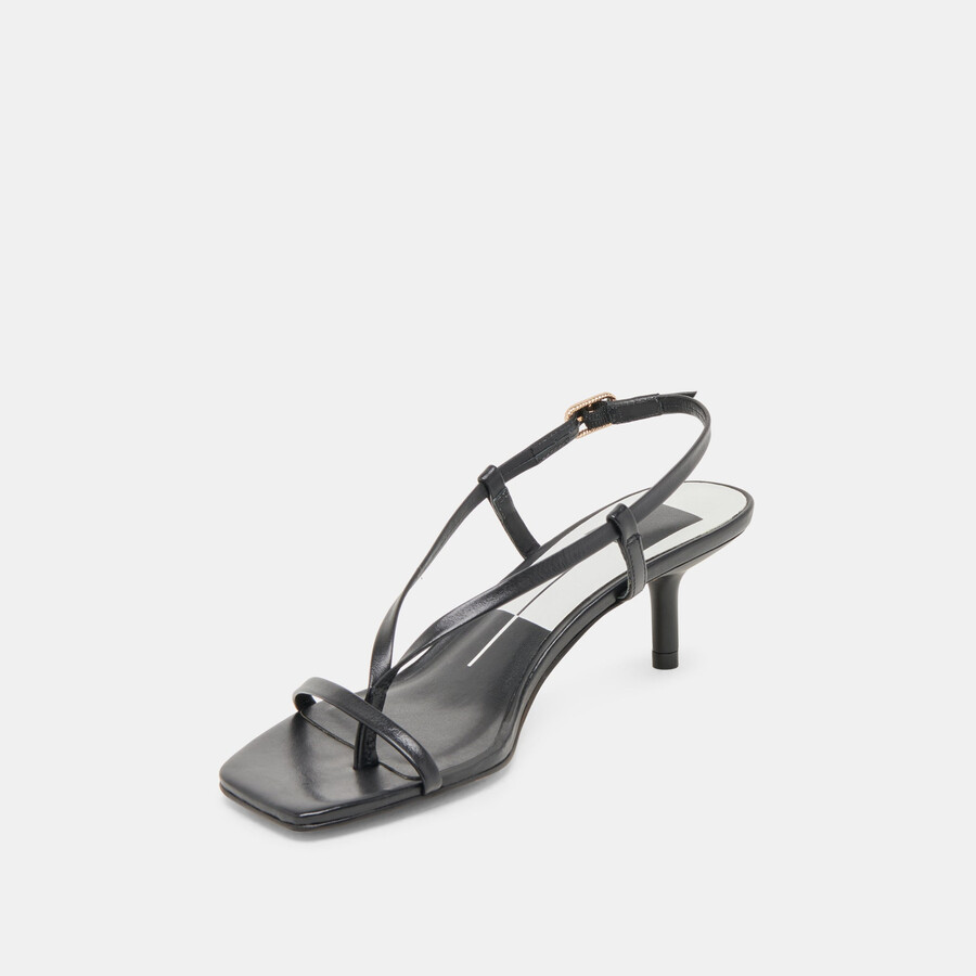 laury heels black leather