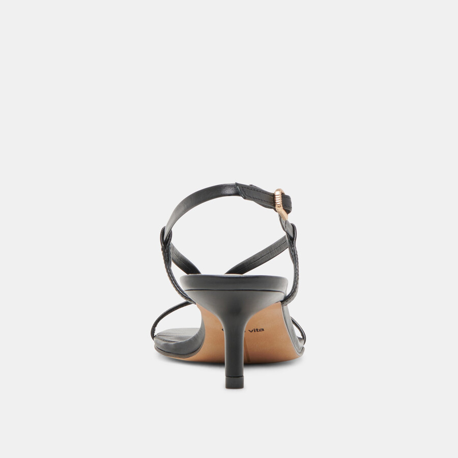 laury heels black leather
