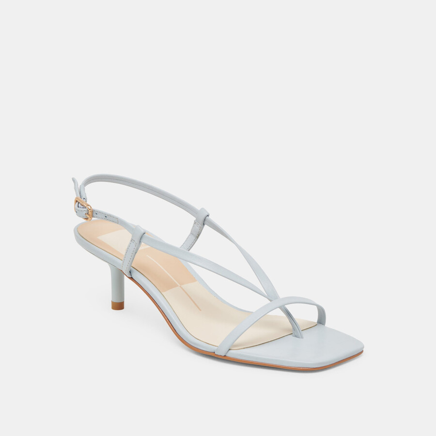 laury heels ice blue leather