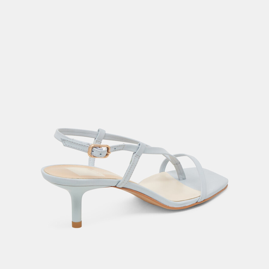 laury heels ice blue leather