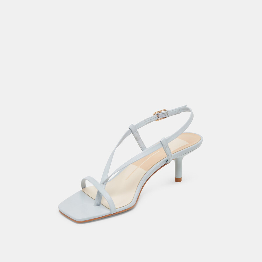 laury heels ice blue leather