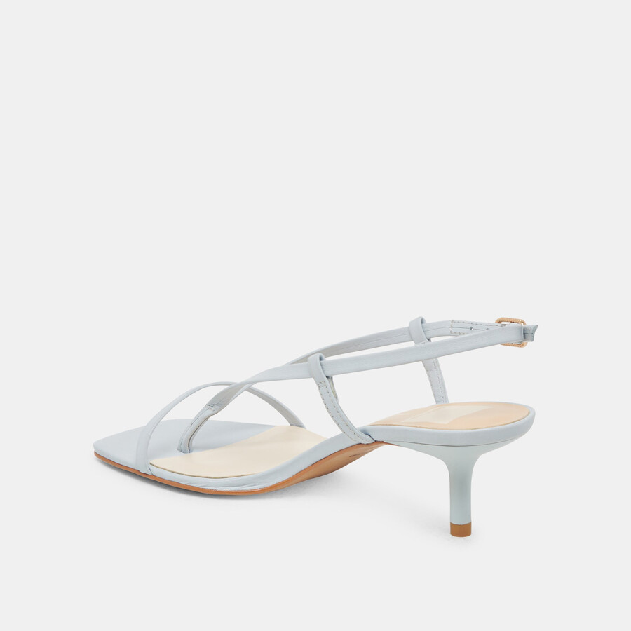 laury heels ice blue leather