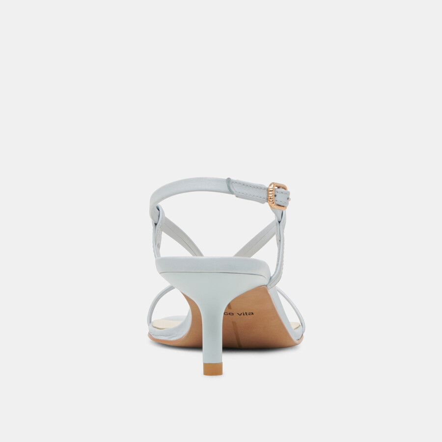 laury heels ice blue leather