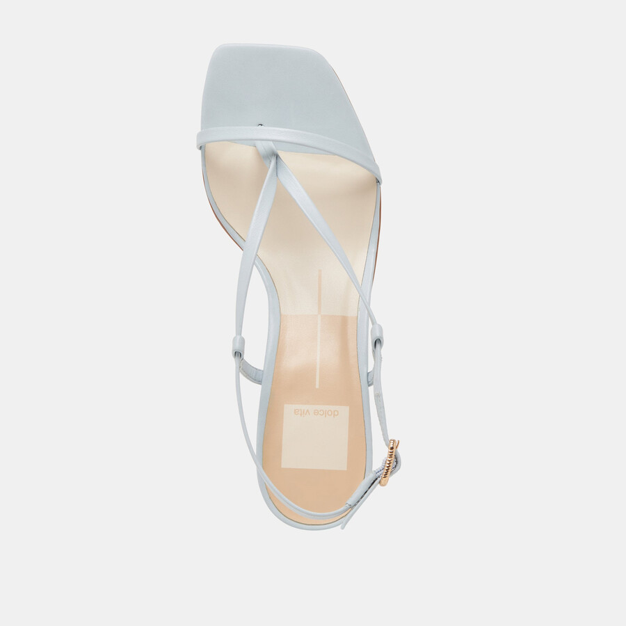 laury heels ice blue leather