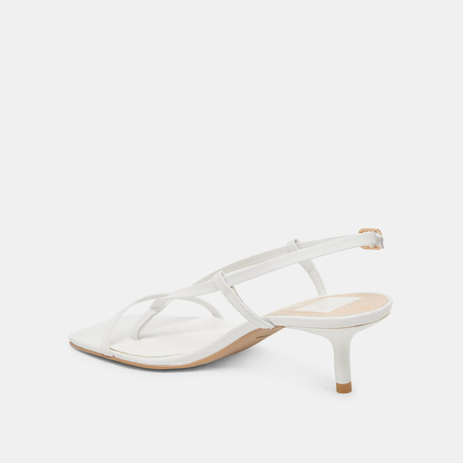 laury heels true white leather